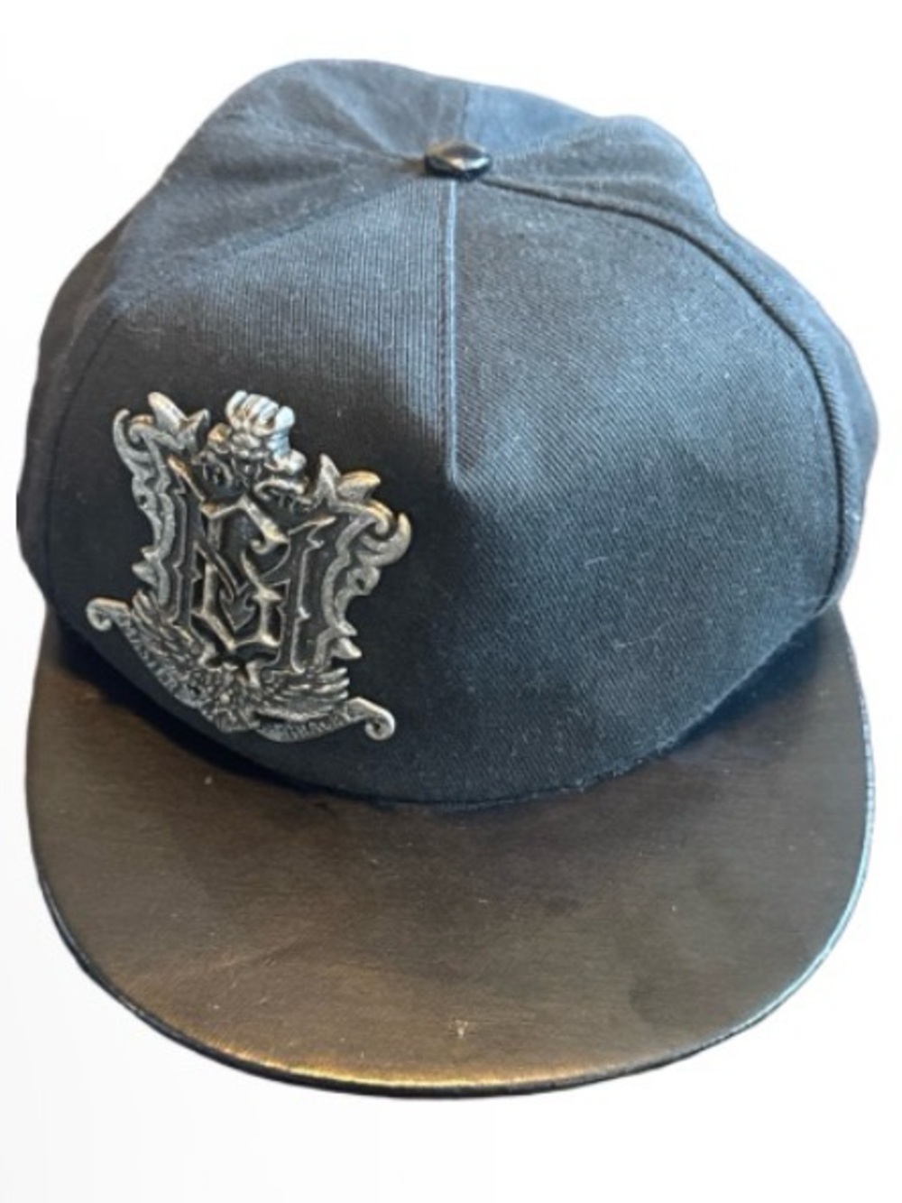 Disney haunted mansion master Gracey Baseball Cap with Black Leather-Look Brim